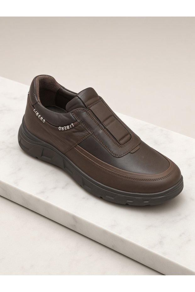 Kemal Aygün-Libero Genuine Leather Laceless Slip-On Men's Casual Shoes | Commodo Comfort Insole