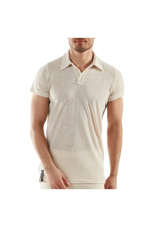LINEN MARES POLO T-SHIRT