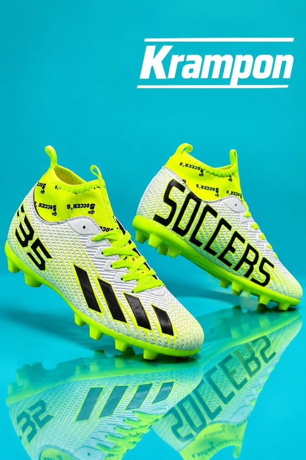 Soccers White Phosphor Sock Football Boots