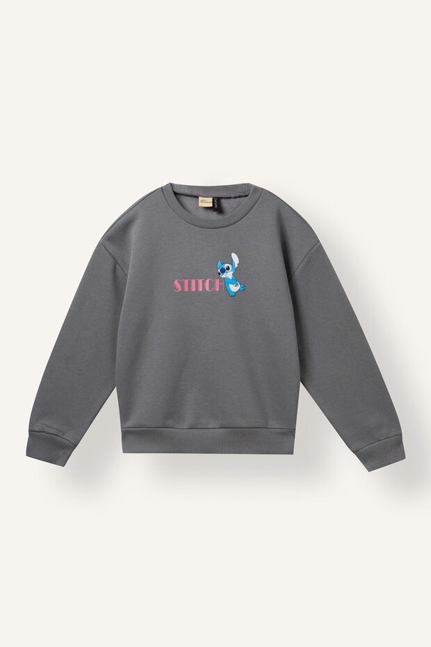 Disney Lilo & Stitch Relaxed Fit Crew Neck Printed Sweatshirt Girls I3555A826Au