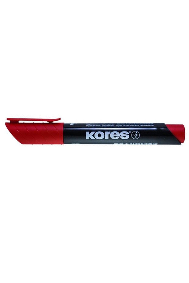 Permanent Marker Red Chisel Tip