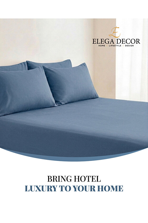 210TC Solid Double Flat Sheet 3-Piece Set, Ivory – 1 Flat Sheet 206 x 250 cm + 2 Pillowcases 50 x 75 cm | Double Bed Sheet Set