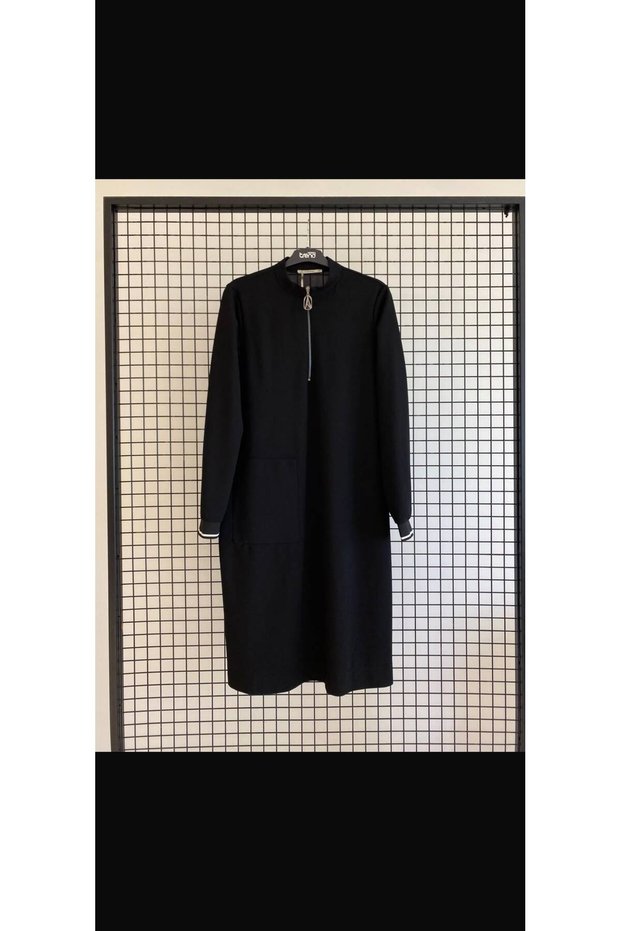 Avenna 26Kt452 Half Zipper Detailed High Collar Tunic