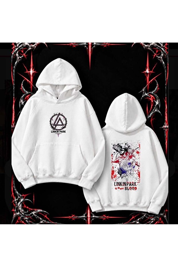 Nilay White Unisex Hooded Oversize Sweatshirt Hoodie