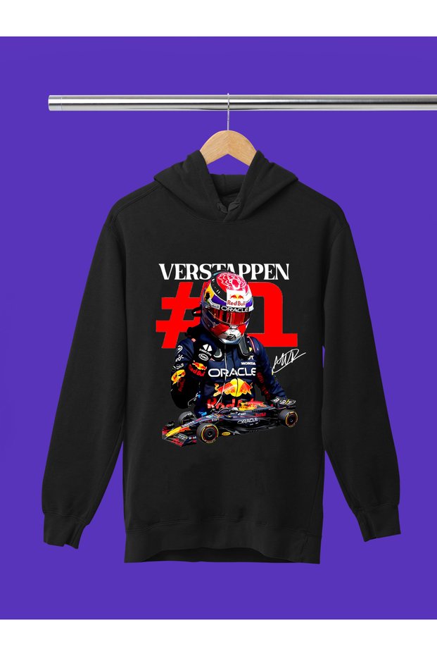 Max Verstappen New Season Printed 3-Yarn Quality Soft Texture Hooded F1 Kids Sweatshirt