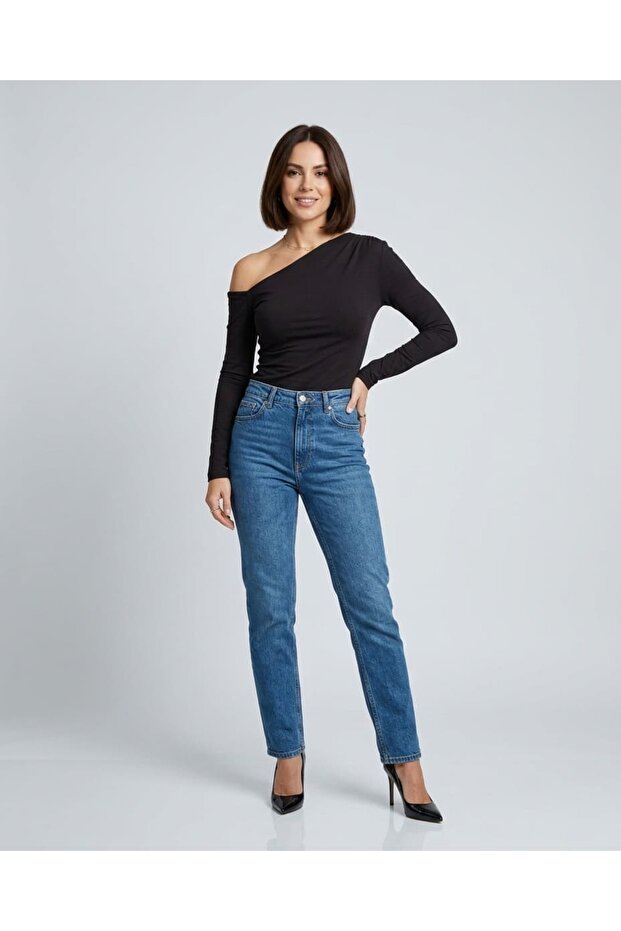 Single Strap Asymmetrical Cut Blouse