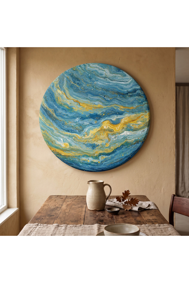 Decorative Round Canvas Painting - Artcnvsovl6