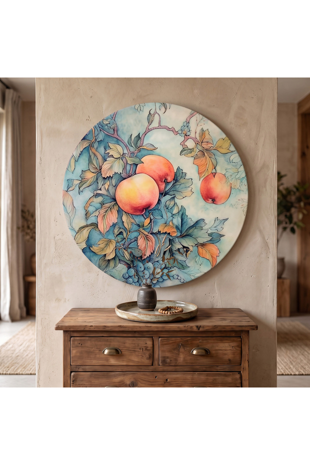 Decorative Round Canvas Painting - Artcnvsovl26