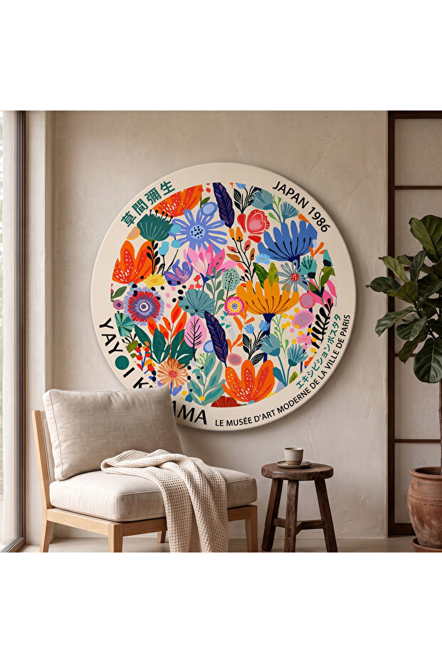 Decorative Round Canvas Painting - Artcnvsovl37