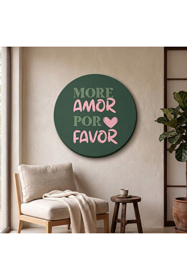 Decorative Round Canvas Painting - Artcnvsovl32