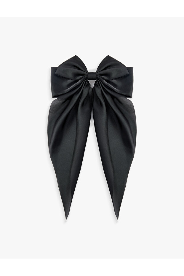 Satin Textured Bow Hair Clip