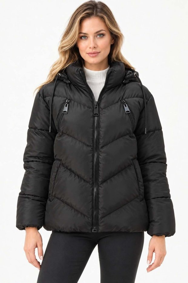 Women's Coat Black Z9769