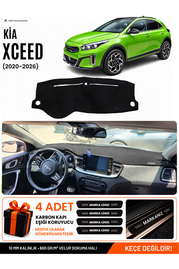 Kia X-Ceed (2020-2025) Compatible Glove Box Protection, Glove Box Cover, Glove Box Case - Black - Ki005