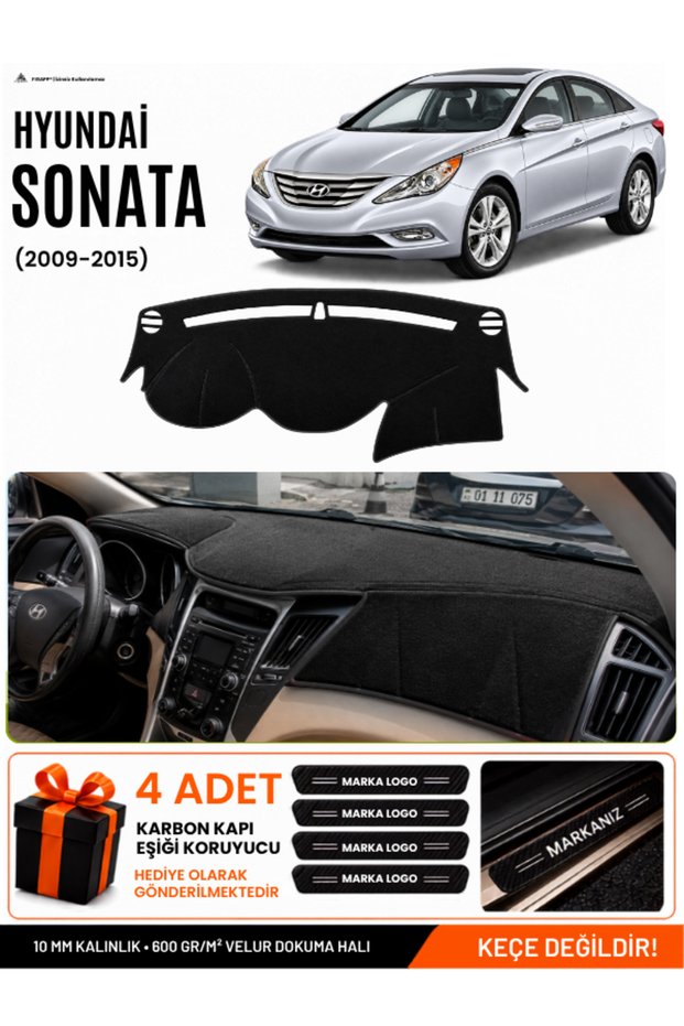 Hyundai Sonata (2009-2015) Compatible Glove Box Protection, Glove Box Cover, Glove Box Case - Black - Hu031