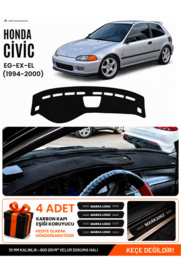 Honda Civic Eg-Ex-El (1994-2000) Compatible Glove Box Cover, Glove Box Case - Black - Ho005