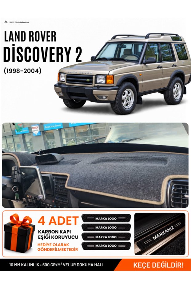Land Rover Discovery 2 (1998-2004) Compatible Glove Box Cover, Glove Box Case - Black-Beige - Lr002