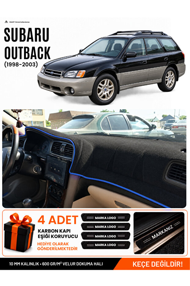 Subaru Outback (1998-2003) Compatible Glove Box Cover, Glove Box Case - Black-Blue - Su006
