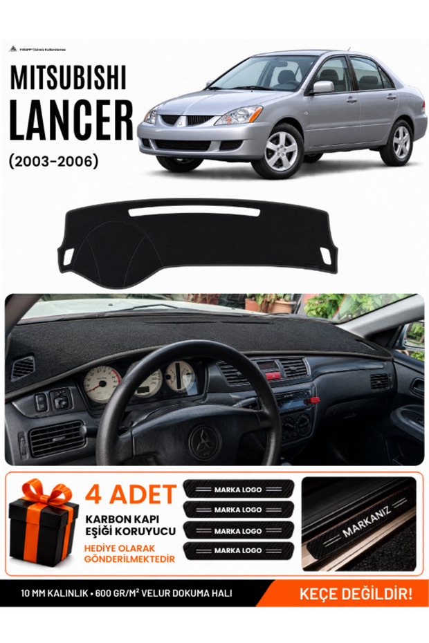 Mitsubishi Lancer (2003-2006) Compatible Glove Box Protection, Glove Box Cover, Glove Box Case - Black - Mi013