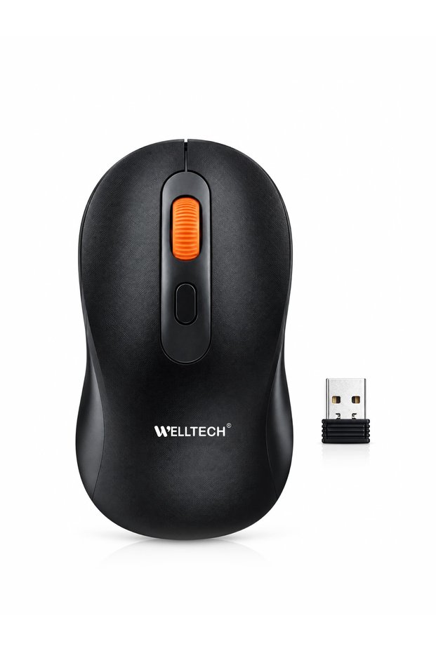 WELLTECH MS3009 Wireless Mouse, Ergonomic Wireless Computer Mouse with Reliable Connectivity, Compact Portable Design for Laptop, Desktop, PC and Office Use
