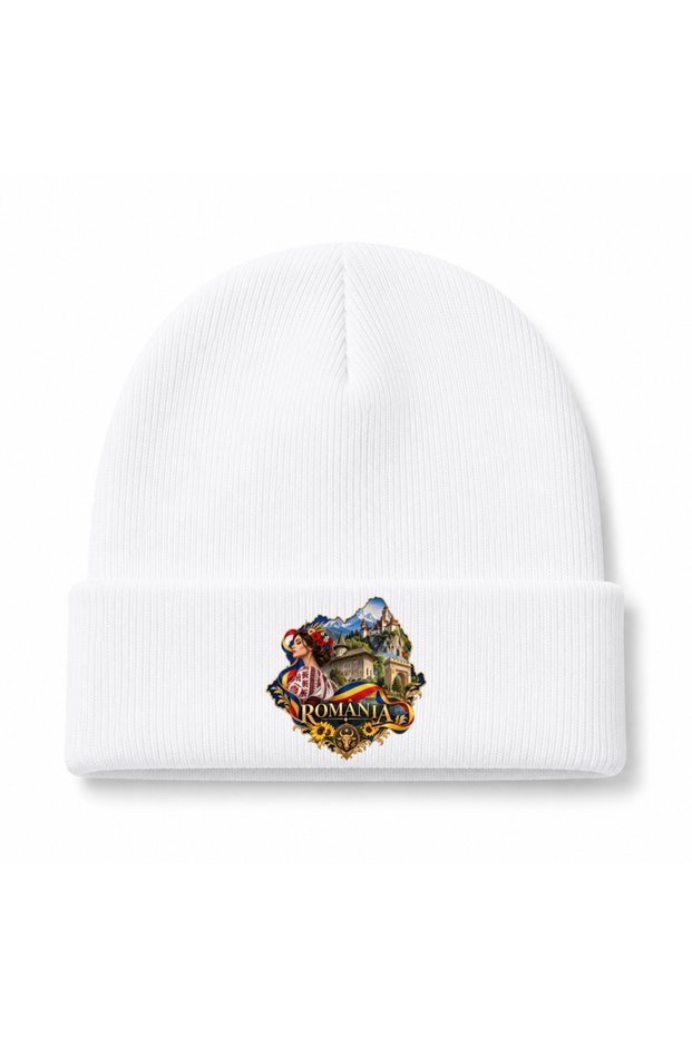 Romania Heritage – Traditional Beauty, Castles & Carpathian Landmarks Graphic Beanie