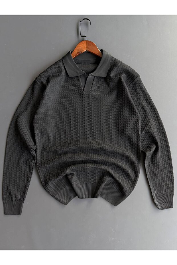 Nurse Collar Patterned Knitwear Sweater