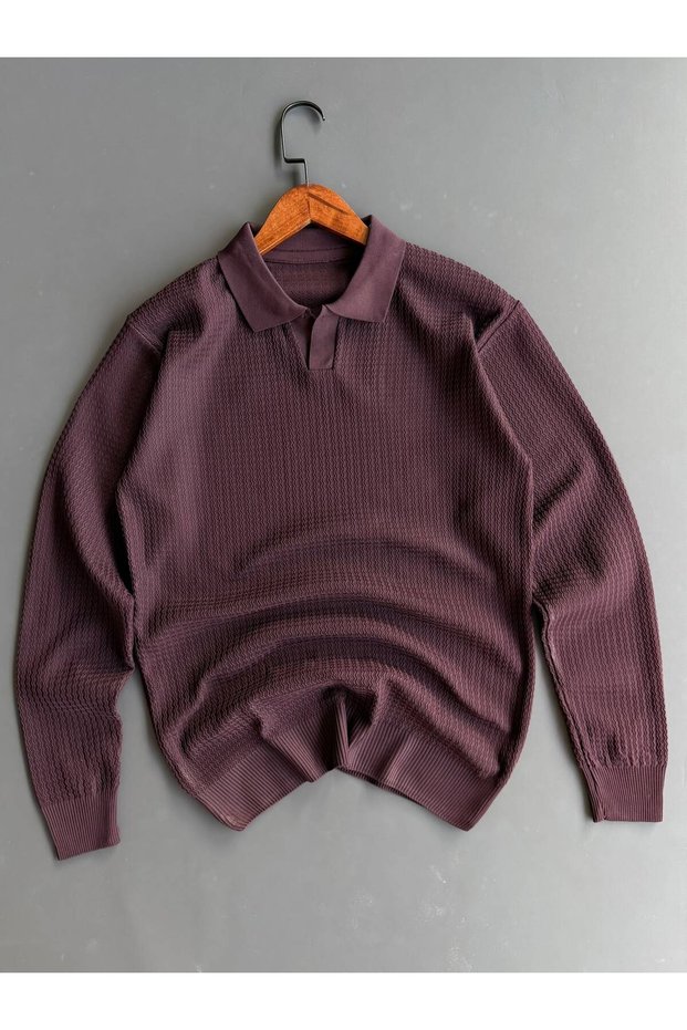 Nurse Collar Patterned Knitwear Sweater