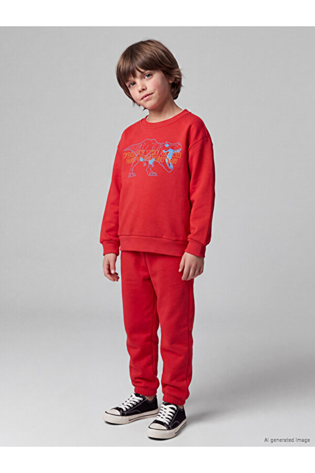 Esvab • Modern & Distinctive Printed Boys' Thick Tracksuit Set
