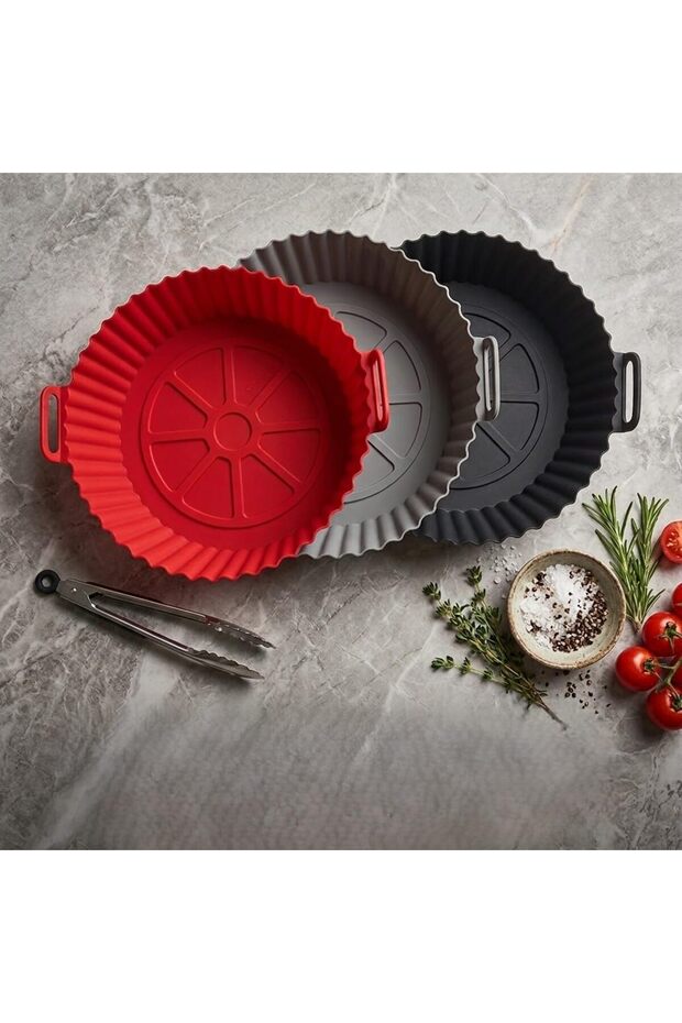 Silicone Air Fryer Liner, Round, Non-Stick, Reusable, 2L