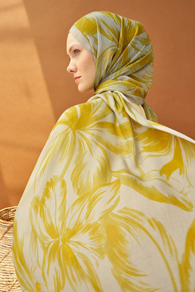 Lorena-Riva Shawl Tencel Bloom Silver