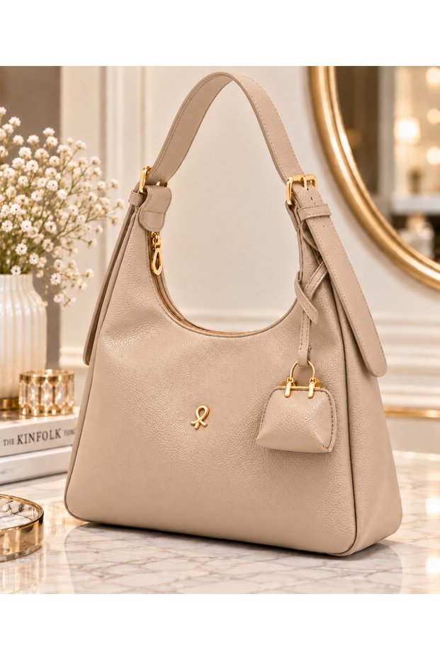 Modern Women's Shoulder Bag with Lining, Daily Gift Model, Women's Shoulder Bag with Adjustable Strap
