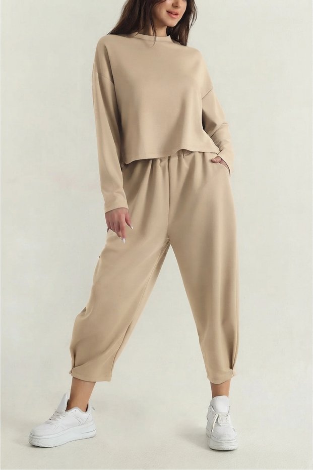Modal Textured Long-Sleeved Shalwar Suit