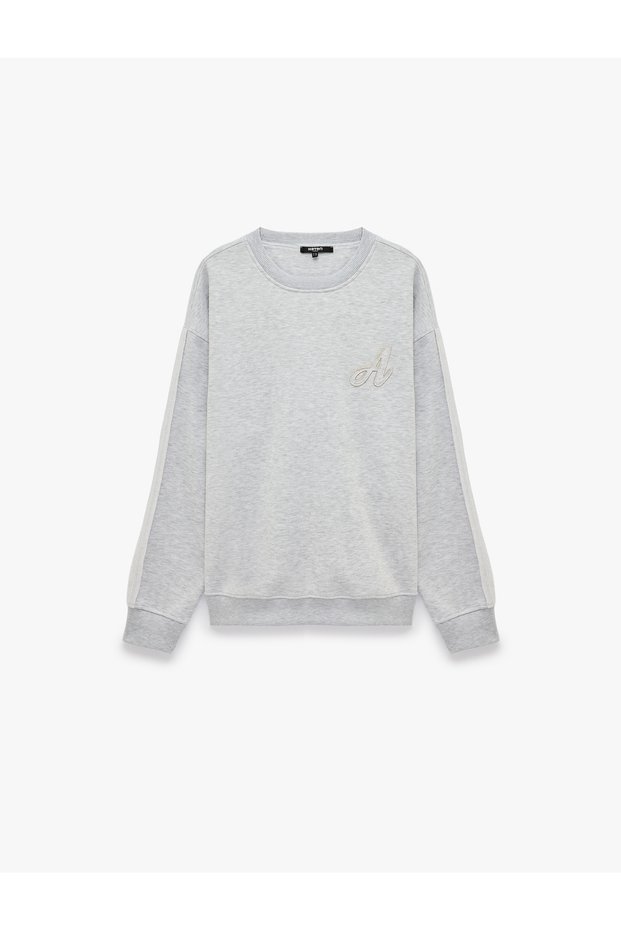 Comfortable Fit, Stitched Detail, Long Sleeve Embroidered Sweatshirt