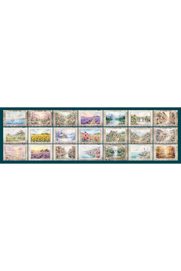 Sceneries from Turkey Themed Postcard Set (10X15 cm 21 Pieces)