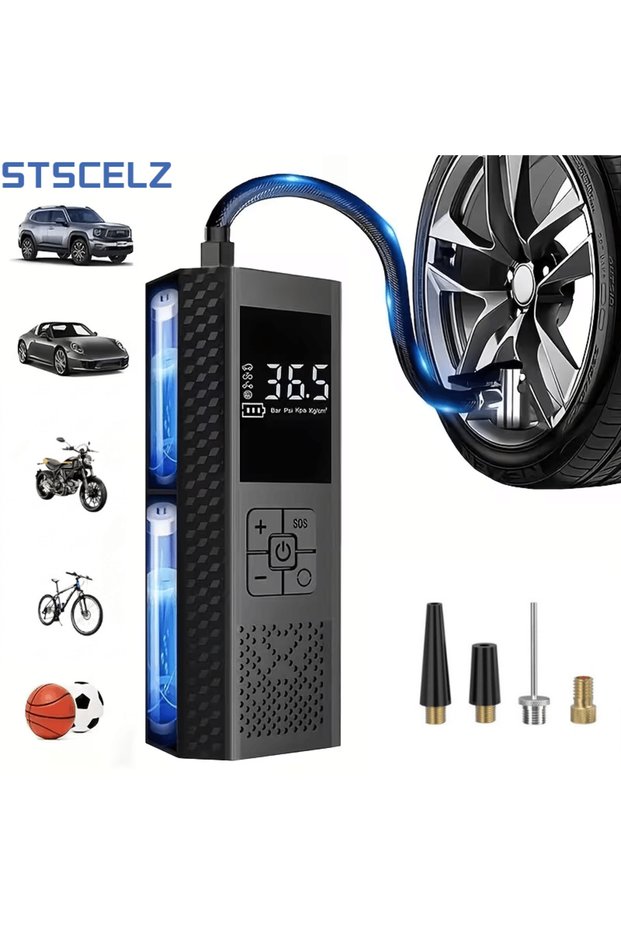 STSCELZ-VC029 Portable Car Air Compressor 3X Faster 150PSI Cordless Tire Inflator Pump with Digital