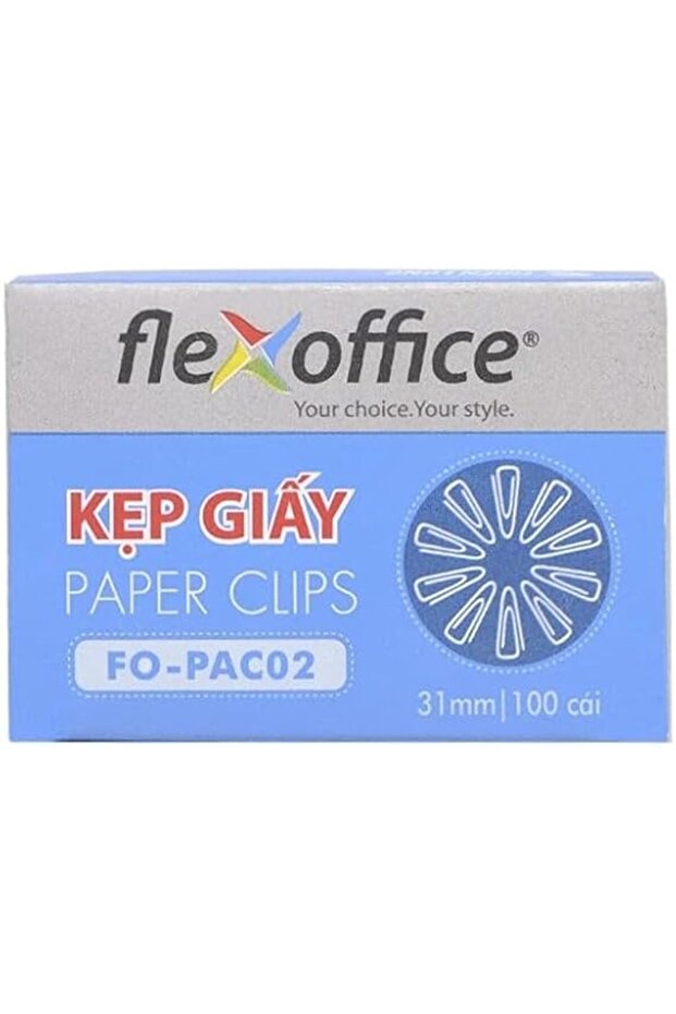 مشابك ورق FO-PAC02، عبوة من 100 قطعة، مقاس 31 مم