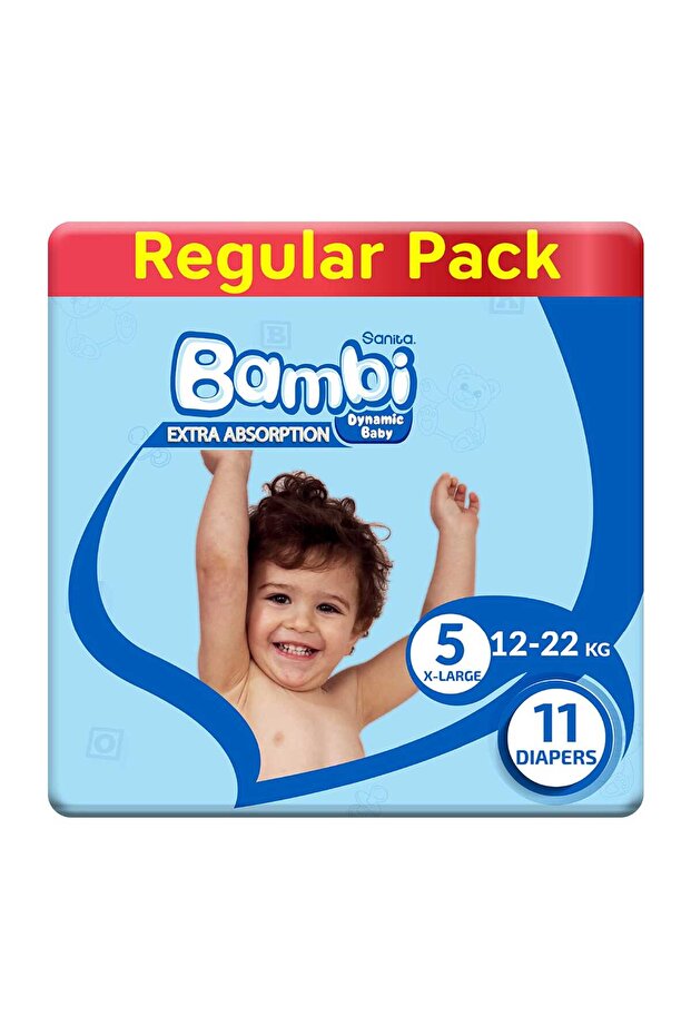 Baby Diaper Regular Pack Size 5 Extra Large 12-22 kg 11 pcs