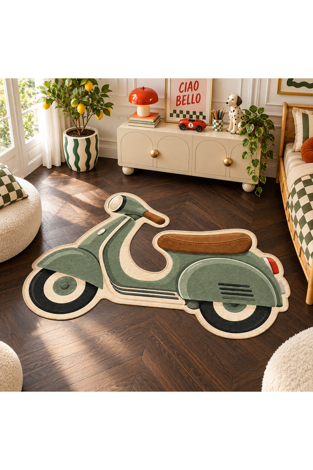 Eta Motor Pattern Modern Woven Base Decorative Carpet Eta4312