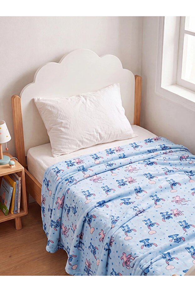 Lcw Home Mixed Lilo and Stitch Printed Children's Tv Blanket 100X150 cm