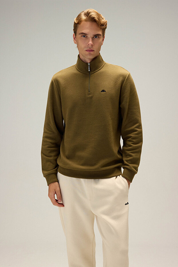 Half Zipper Men's Sweatshirt 5Wm1603-Kh
