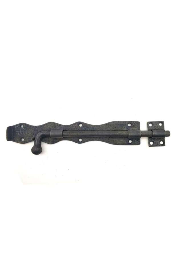 Antique Style Decorative Brass Forged Door Latch - 25cm, Oxide