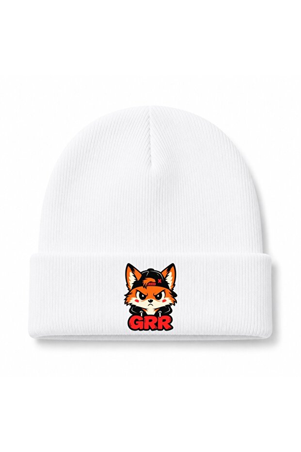 Street Grr – Angry Fox & Urban Attitude Graphic Beanie