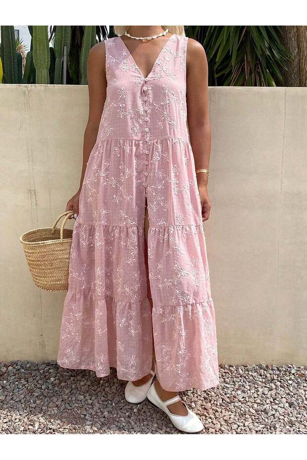 Rochie maxi, roz