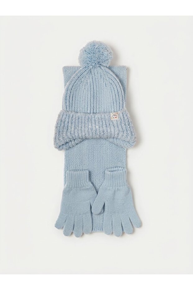 Fo 5200 Gıft 3-Piece Scarf Beanie Glove Set