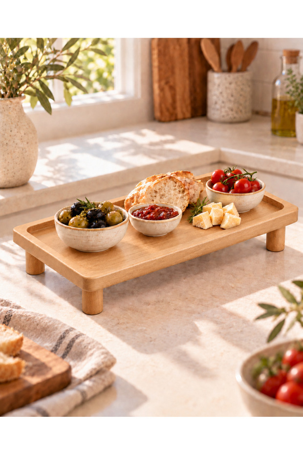 Wooden Rectangular Stand - Cake Pastries Presentation Stand
