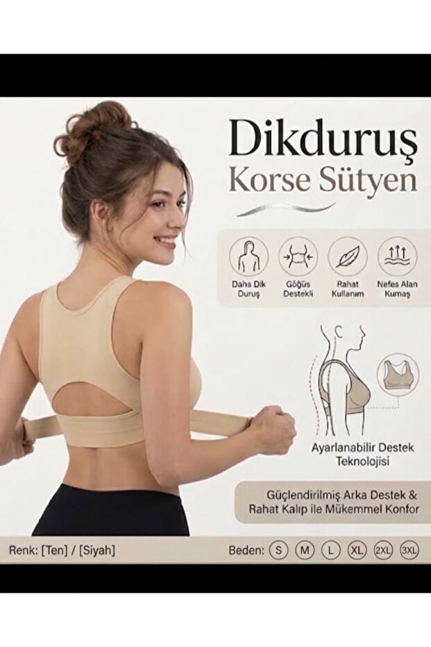 Bustier Bra Corset with Gathering and Posture Correction Features