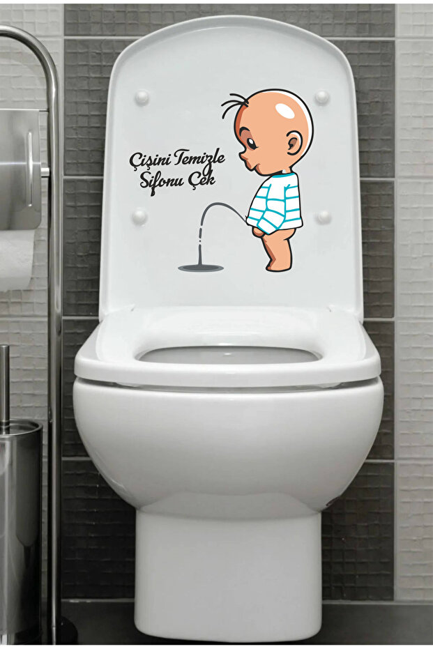 Clean the Siphon | Toilet Seat Cover Bathroom Wc Sticker 18X18 cm