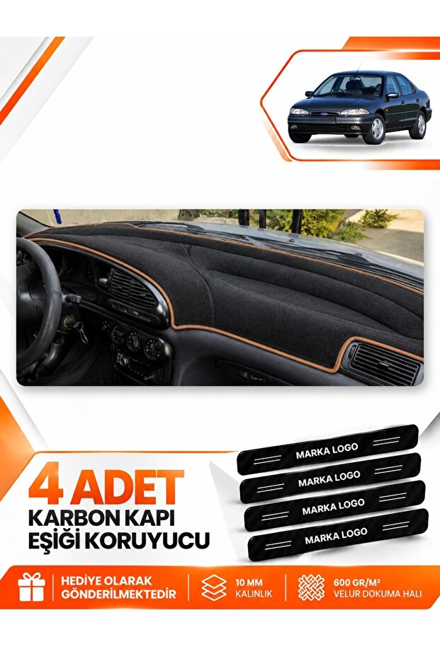 Ford Mondeo Poled (1993-1996) Compatible Front Torpedo Protection Cover - Black-Brown - Fo020