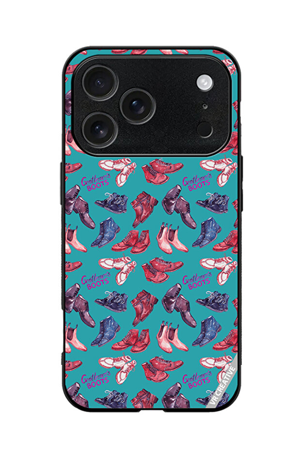 Protective Case Cover For Apple iPhone 17 Pro Max Modern Gentlemen'S Boots Collection Design Multicolour
