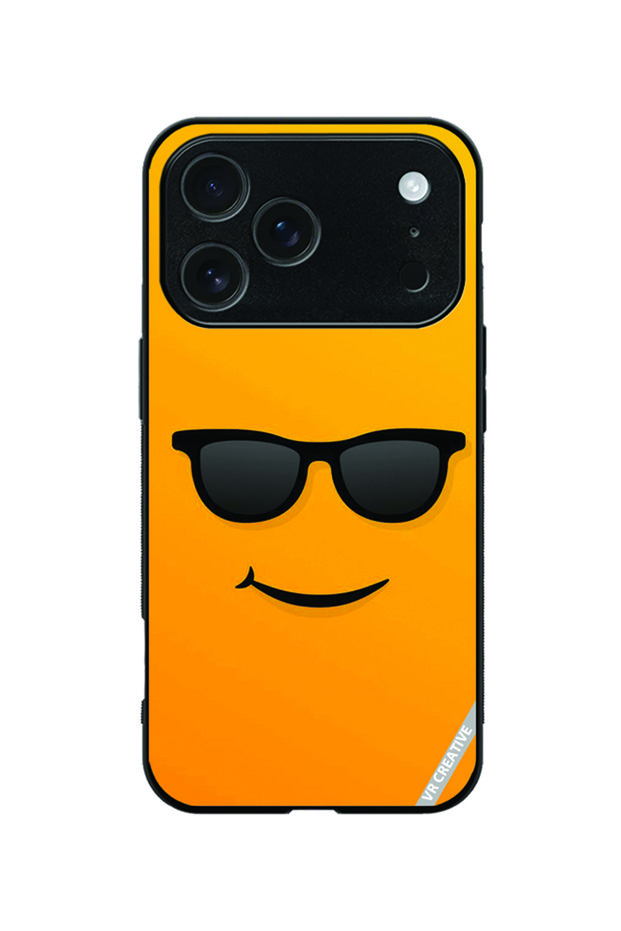 Protective Case Cover For Apple iPhone 18 Pro Sunglass Emoji Design Multicolour
