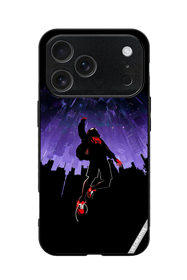 Protective Case Cover For Apple iPhone 17 Pro Max Spider-Man In Space Design Multicolour